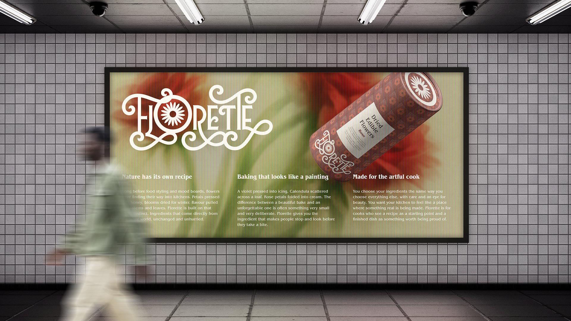 Florette out-of-home: subway billboard
