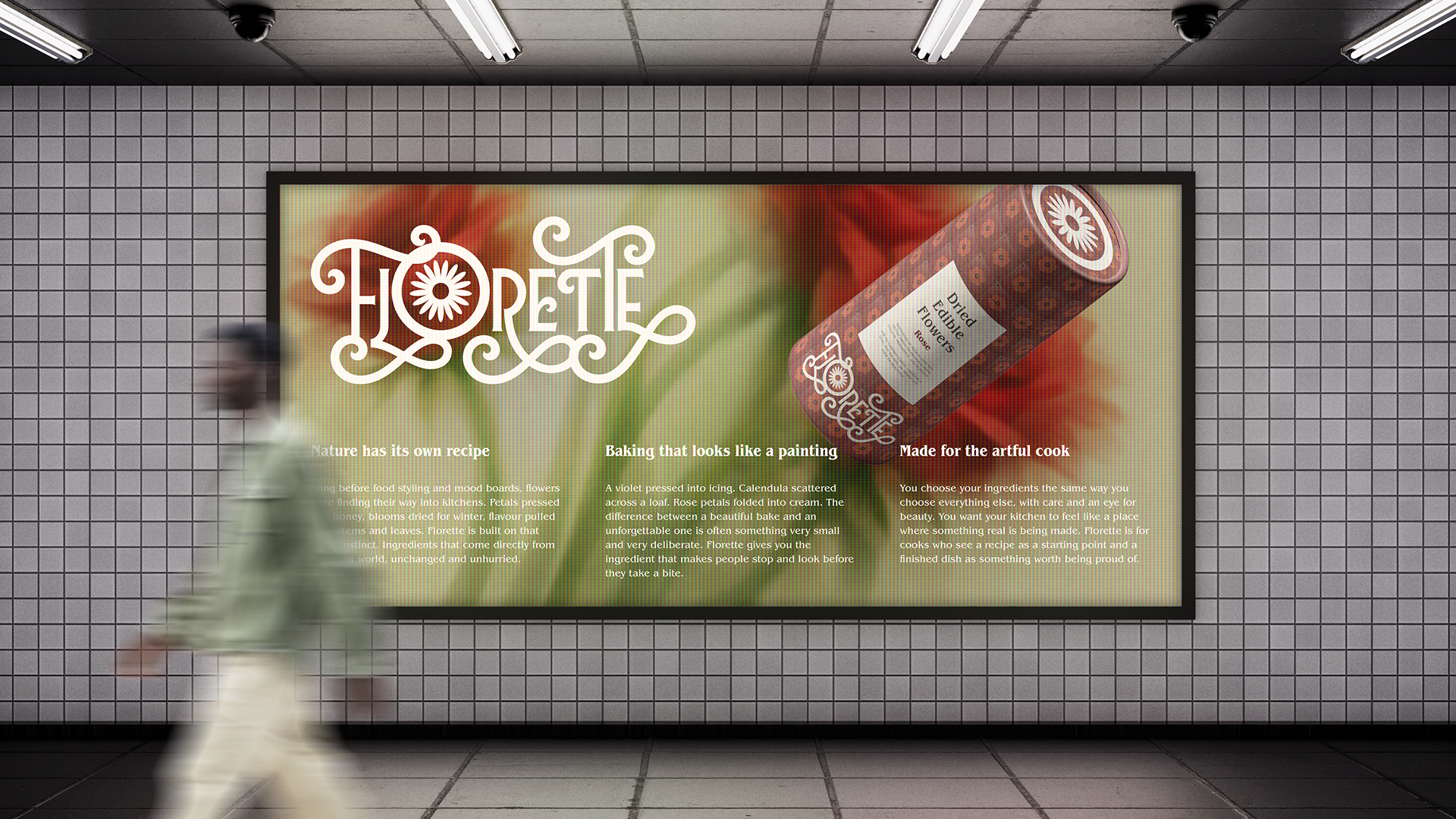 Florette out-of-home: subway billboard