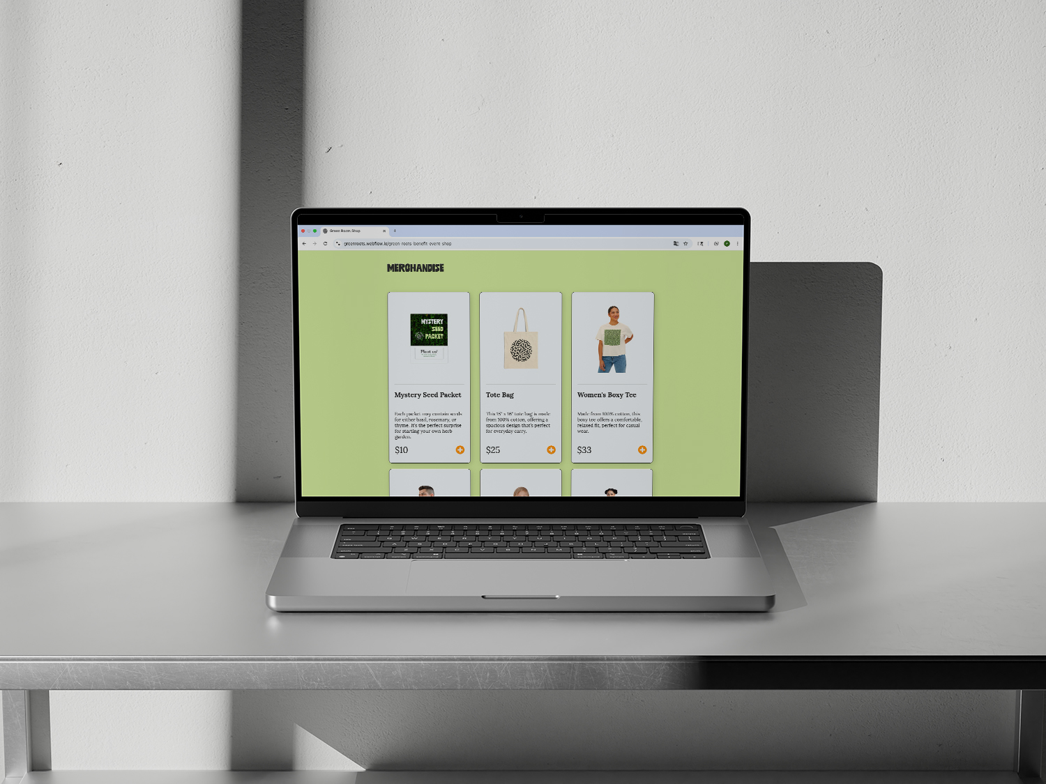 Green Roots merchandise