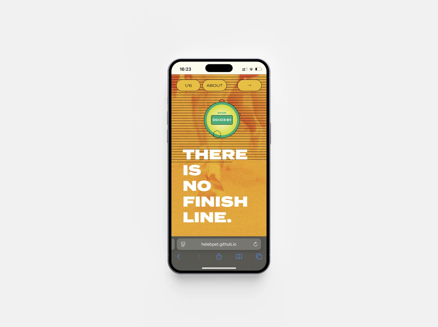 There Is No Finish Line interactive typography