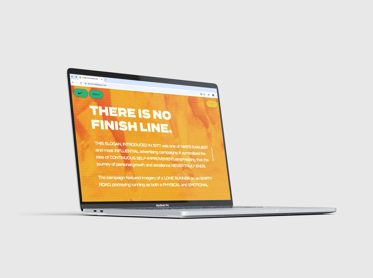 There Is No Finish Line color palette
