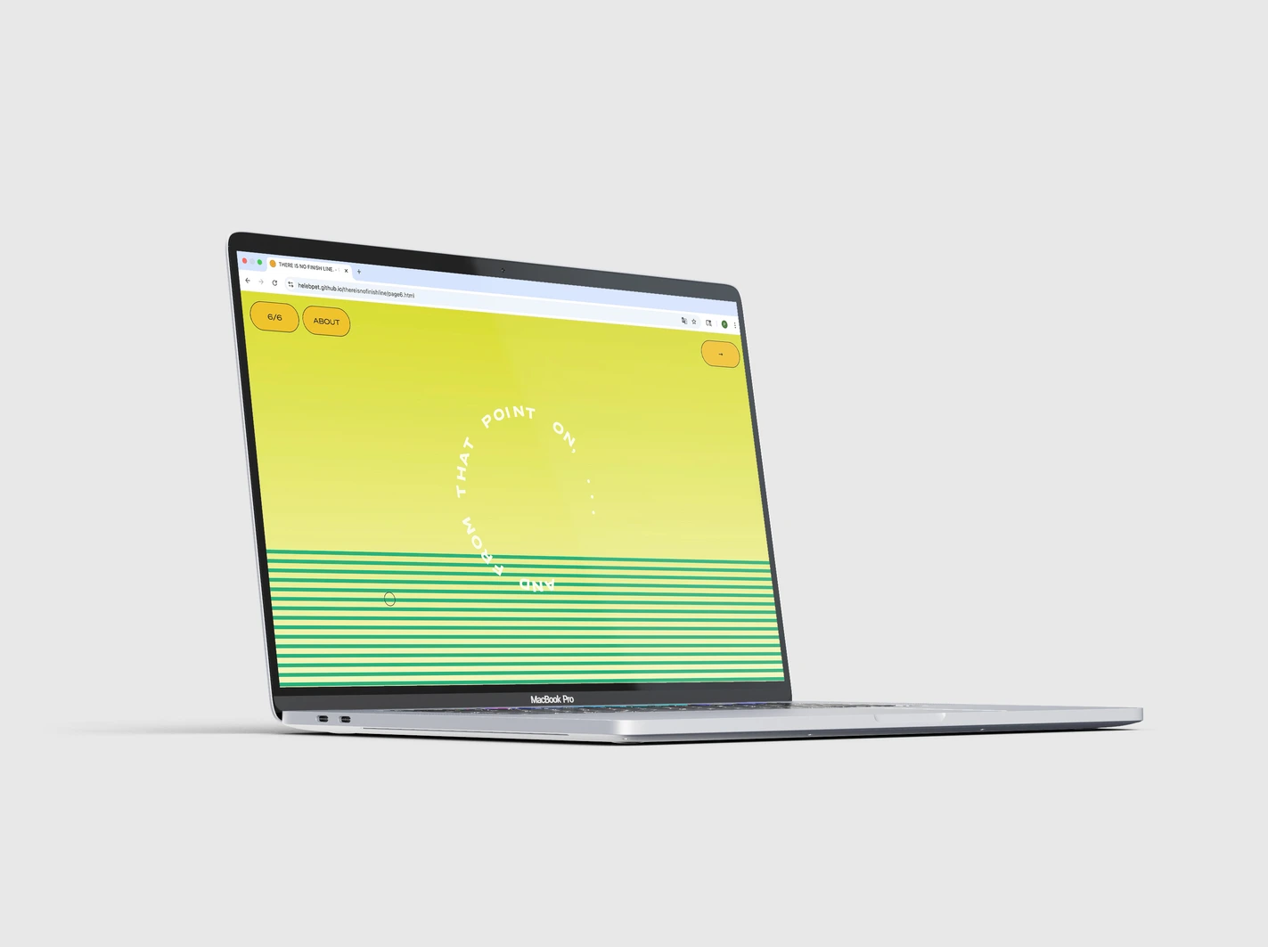 There Is No Finish Line typography details