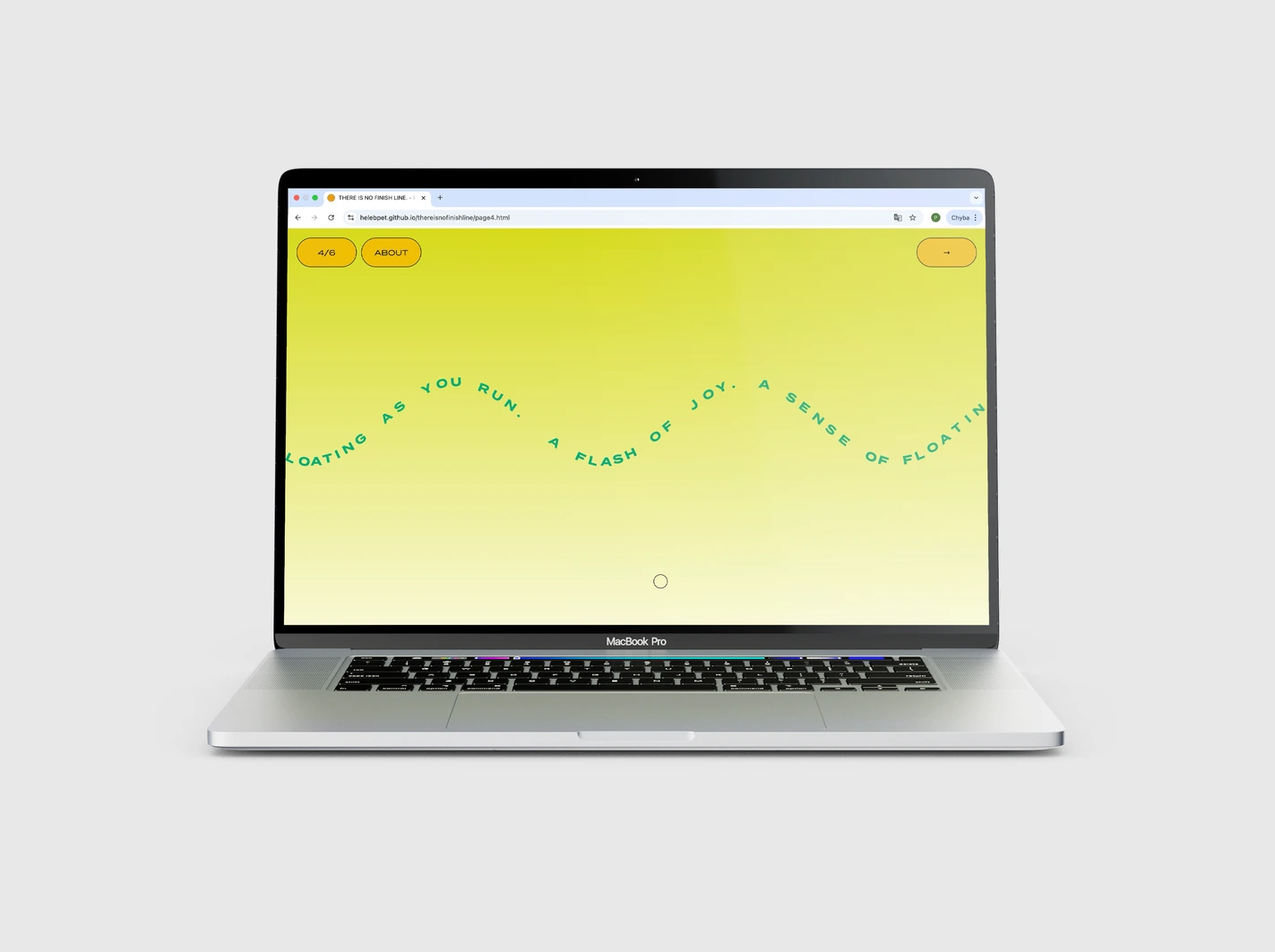 There Is No Finish Line user interaction